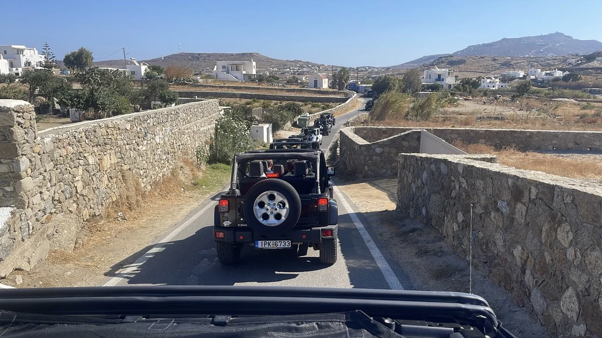 exploring mykonos teambuilding jeeps activity greece